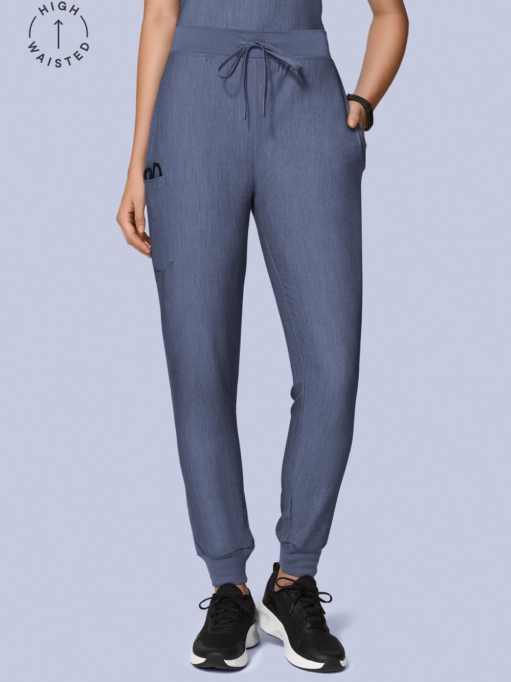 Mandala High Waisted Joggers Heather Denim